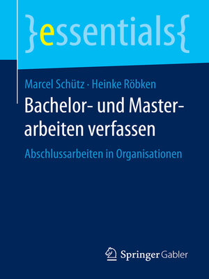 cover image of Bachelor- und Masterarbeiten verfassen